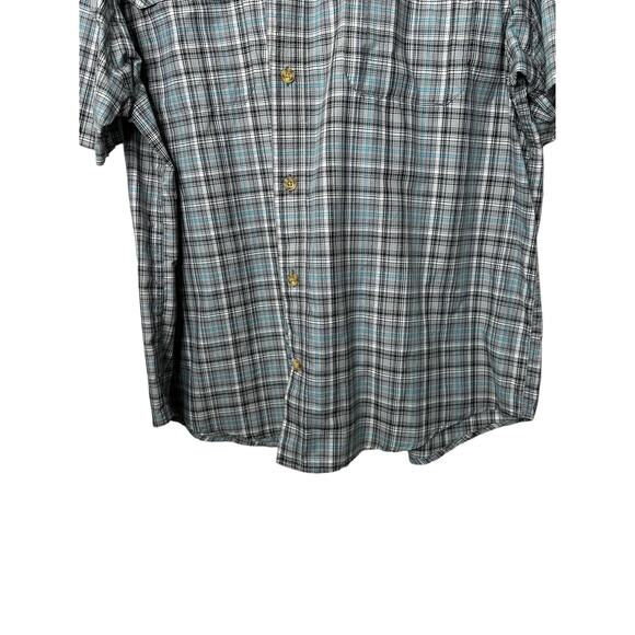 Duluth Gray Plaid Short Sleeve Button Up Shirt Men's 2XL - Picture 4 of 5